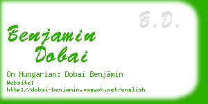 benjamin dobai business card